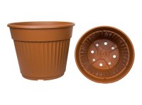 Vaso rotondo color terracotta 16x13 cm, (Art. 131, Vaso culticotto) ditta Arca