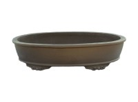 Vaso per bonsai ovale in gres 45x30x5,5 cm - GL118b