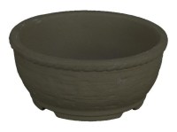 Vaso per bonsai Giapponese Morrisan rotondo in gres 10,5x10,5x4,5 cm - B03-4-5