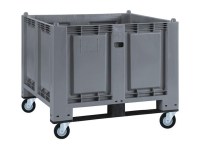 Cargopallet 600 PLUS grigio ATX con 4 ruote e 2 travette, 1200x800xh1000