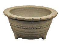 Vaso per bonsai Giapponese Morrisan rotondo in gres 10,5x10,5x6 cm - B04-12b