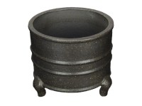 Vaso per bonsai rotondo in gres 10x10x7 cm - B114b