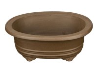 Vaso per bonsai rotondo in gres 15x12x5,5 cm - XM001