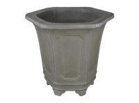 Vaso per bonsai esagonale (stile a cascata) in gres 37x37x35 cm - GL115b