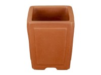 Vaso per bonsai quadrato (stile a cascata) in gres 12x12x17 cm - 2866