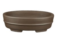 Vaso per bonsai ovale in gres 18,5x14x4,5 cm - XM008