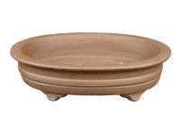 Vaso per bonsai ovale in gres 19x14,5x4 cm - XM006