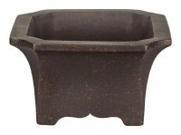 Vaso per bonsai quadrato in gres 12x12x6,5 cm - B031