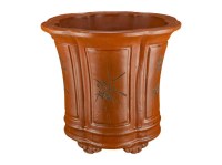 Vaso per bonsai rotondo (forma a fior di loto e a cascata) in gres 67,5x67,5x48 cm - 2354a