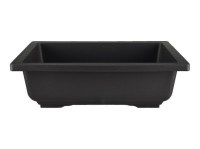 Vaso Cinese rettangolare in plastica nera per bonsai 14x10x5 cm - PL16V