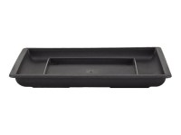 Sottovaso Cinese quadrato in plastica nera per bonsai e cactus 13,5x13,5x1 cm - PL17HS