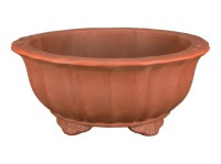 Vaso per bonsai rotondo (forma a fior di loto) in gres 31x31x12 cm - GLA28c