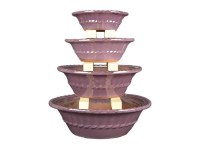 Vasi per bonsai rotondi in gres smaltati rosa-viola (Set da n.4 pezzi) - G238