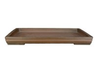 Sottovaso per bonsai rettangolare in gres 47x32x2,5 cm - SM044