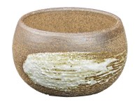 Vaso per bonsai Giapponese Morrisan rotondo in gres sabbiato 7,5x7,5x5 cm - B06-20