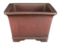 Vaso per bonsai quadrato in gres 25x25x18 cm - SM073a