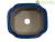 Vaso per bonsai Giapponese Morrisan rettangolare in gres smaltato blu 10,5x9x4,5 cm - B03-3-6B