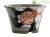 Vaso da collezione per bonsai Giapponese Kutani rotondo in gres smaltato manualmente 10,5x10,5x6,5 cm - B26-9