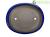 Vaso per bonsai Giapponese Morrisan ovale in gres smaltato blu 38x31x7,5 cm - B22-37a
