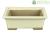 Vaso per bonsai Giapponese Morrisan rettangolare in gres smaltato bianco 11x8,5x4,5 cm - B05-2b