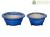 Vasi per bonsai Giapponesi Morrisan rotondi in gres smaltato blu (Set da n.2 pezzi) - B04-13