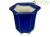 Vaso per bonsai esagonale (stile a cascata) in gres smaltato blu 10,5x10,5x11 cm - YM17