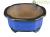 Vaso per bonsai ovale in gres smaltato blu 15x12,5x6,5 cm - YP27