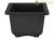 Vaso Cinese quadrato in plastica nera per bonsai e cactus 14x14x10,5 cm - PL17HV