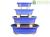 Vasi per bonsai ovali in gres smaltati blu (Set da n.4 pezzi) - G208