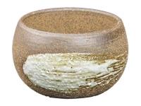 Pot à bonsaï japonais rond Morrisan en grès sablé 6,5x6,5x4,5 cm - B06-19 Pot à bonsaï japonais rond Morrisan en grès sablé 6,5x6,5x4,5 cm - B06-19