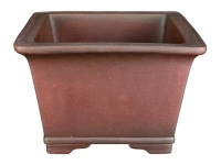 Quadratischer Steingut-Bonsaitopf 14x14x10 cm - SM073c Quadratischer Steingut-Bonsaitopf 14x14x10 cm - SM073c